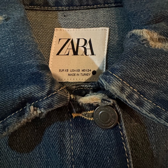 Zara Ripped denim jacket dress - Picture 4 of 11
